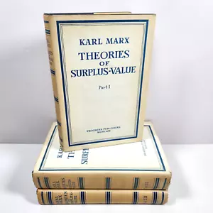 Karl Marx Theories of Surplus Value 3 Volume Set Moscow 1968 1969 1971 HC DJ - Picture 1 of 21