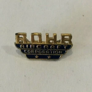ROHR Aircraft Corp. de colección Pin de solapa de empleado insignia de piloto 2 estrellas avión volar - Imagen 1 de 3
