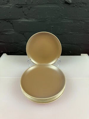 8 x Poole Twintone Sepia Mushroom Tea / Side Plates 18 cm Wide Set - Image 1 of 4