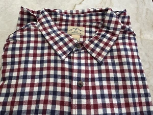 NWT Men's Blue Mountain Button Front Pocket Red Plaid Flannel Shirt Size 2XLT - Picture 1 of 16