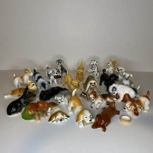 Danbury Mint Playful Puppies Figurines Lot Of 23 Bone China Various Breed Dogs