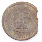 Spain 1599 8 Maravedis Philip III copper coin clipped