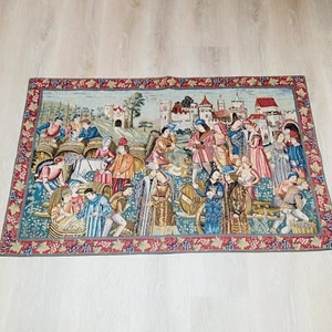 Corona Decor Wall Art Tapestry 33x 52 Art # 7421 MidEvil Era Vineyard Scene - Picture 1 of 14