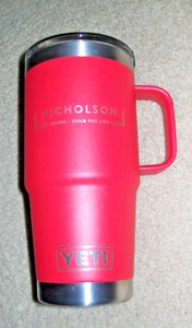 Yeti Rambler Tropical Red 24 oz Handled Mug w Magslider Lid - Picture 1 of 4
