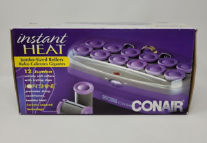 Conair Ion Shine Velvet Hot Rollers Curl Large Jumbo 1.5" Clips Pins InstantHeat