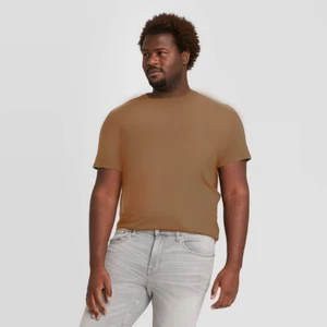 2XL LIGHT BROWN goodfellow&co crew neck tshirt - Picture 1 of 2