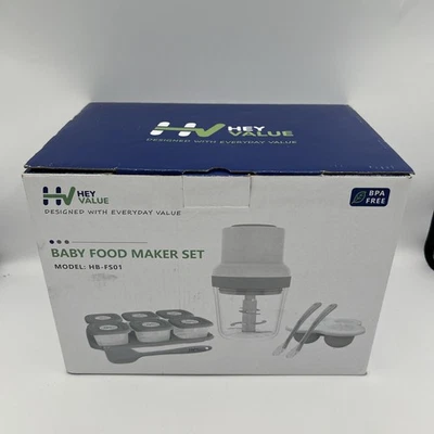 Hey Value Baby Food Maker Set HB-FS01 NEW OPEN BOX FREE SHIPPING NAVY BLUE - Image 1 of 4