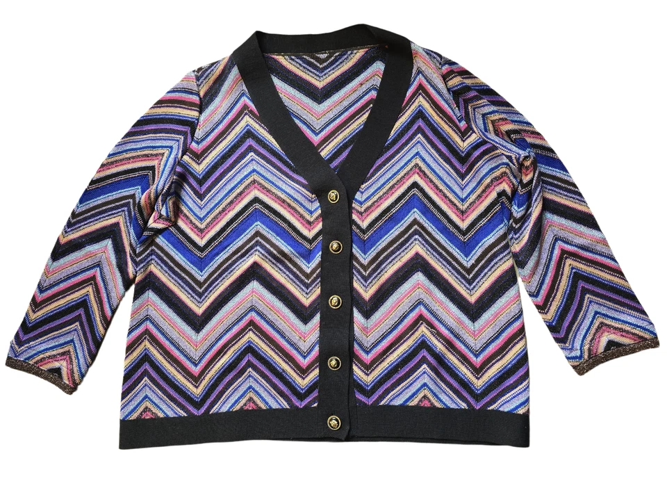 cardigan missoni originale, praticamente nuovo, fantasia elegante, taglia xl - Immagine 1 di 3