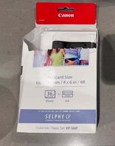 Open Box CANON SELPHY CP Postcard Size (4x6) Ink & Paper - KP-36IP - Picture 1 of 1
