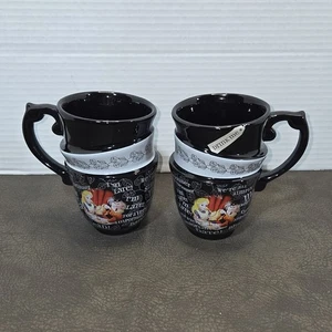 2 Disney Parks Alice im Wunderland dreifach gestapelt Verrückter Hutmacher Kaffee Tee Tasse Becher - Bild 1 von 7