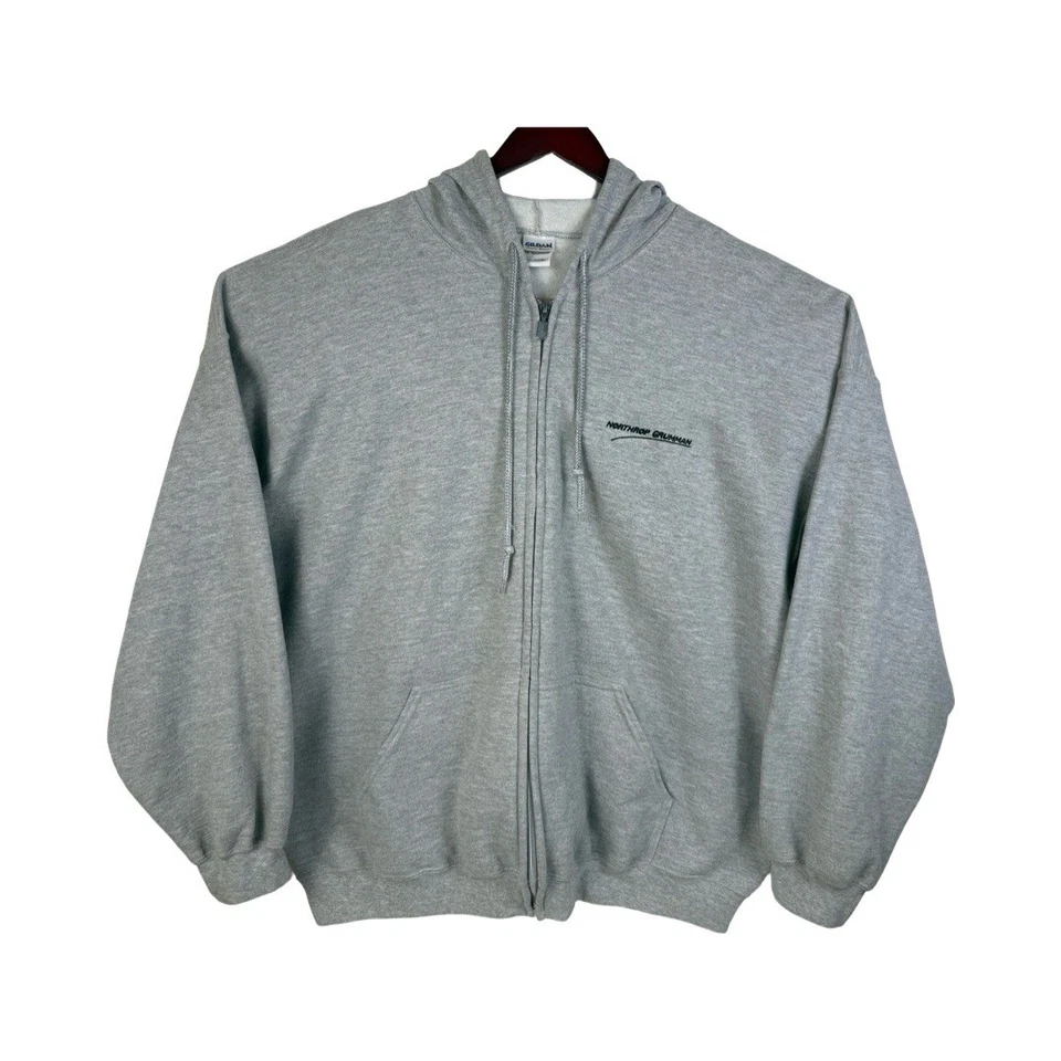 Gildan Northrop Grumman Sudadera con Capucha Gris con Cremallera Sudadera para Hombres 3XL Empleado Tienda Foto 1 de 4