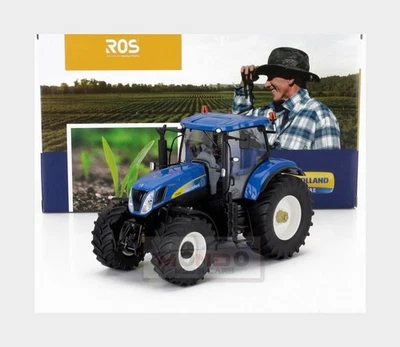 1:32 ROS New Holland T7070 Tractor 2018 Blue RS301269 - Immagine 1 di 2