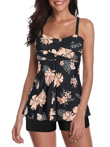 Tankini Swimsuits for Women 2025 Tummy Control Bathing Suits Two Piece Tankin... - Picture 1 of 5