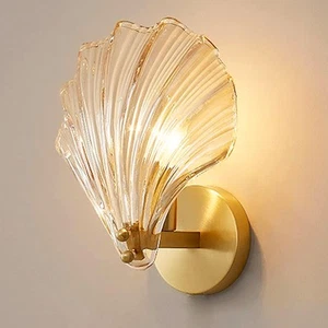 Indoor Wall Lights Shell Shaped Wall Sconce Light Shell Shaped Glass Sconces ... - Picture 1 of 9