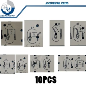 Aneurysm clips Neurosurgery 10-pcs Set - Picture 1 of 1