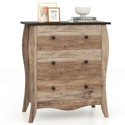 30" Farmhouse Chest of Drawers with 3 Folding Fabric Drawers & Anti-tipping Kit - Image 1 of 4