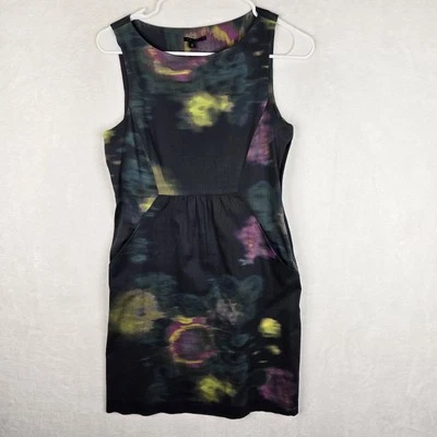Precioso vestido corto Theory para mujer colorido abstracto estampado desenfoque arte Clary talla 2 Foto 1 de 4