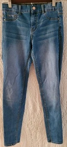 Jordache Girls Super Skinny Stretch Blue Jeans, Adjustable Waist, Size 18 Slim - Picture 1 of 10
