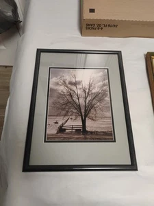 Impresión enmarcada/titulada "Árbol de la vida"/Tiene firma/marco de plástico oscuro - Imagen 1 de 10
