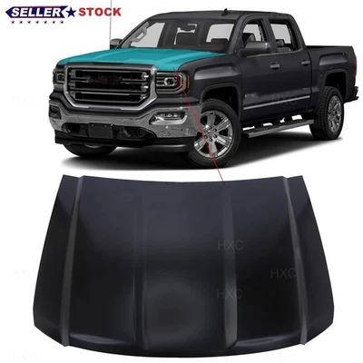 NEW Steel Hood Panel Bonnet For 2014 2015 2016 2017 2018 GMC Sierra 1500 Foto 1 de 4