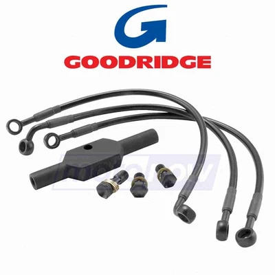Goodridge Ebony 2 Front Brake Line Kit for 2012-2017 Harley Davidson FXDWG wp Foto 1 de 4