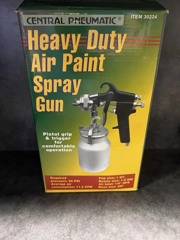 Pistola pulverizadora de pintura al aire de aluminio fundido a presión neumática central de alta resistencia artículo 30224 Foto 1 de 1