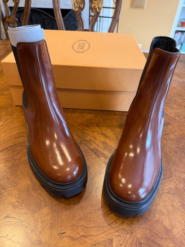 TOD’S Stivaletti Chelsea nuovi con scatola TOD'S in pelle marrone 37 1 2 37 5