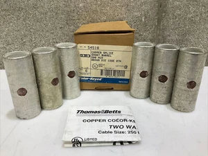 COLOR-KEYED 54518 COPPER SPLICE SHORT BARREL 500 MCM BROWN DIE LOT OF 6 373 - Picture 1 of 8