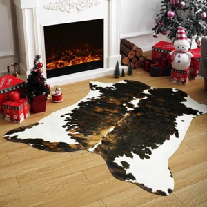 Faux Cowhide Rug Premium Cow Print Rugs for Bedroom, Large Cow Hide Area Rug, Fa - Picture 1 of 12