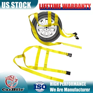 2Pack Ratchet Straps Cargo Trailer Wheel Lift Tie Down Rope Tow 10000lbs US NEW - Picture 1 of 18