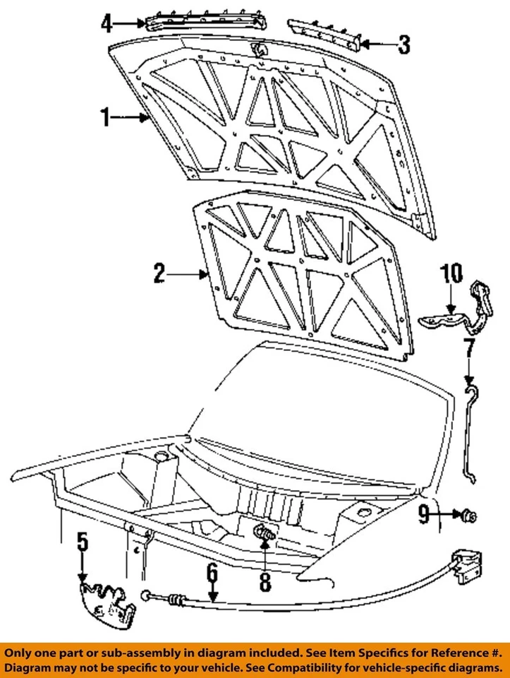 Mercury Ford OEM 93-98 Villager capó-sello de tira climática F3XY16A238A Foto 1 de 1