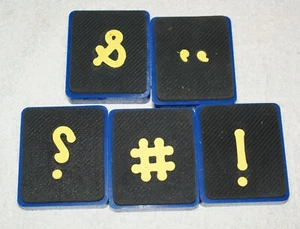 Sizzix Lollipop Punctuation Set of 5 Blue Die Craft Die Fast Shipping Craft - Picture 1 of 3