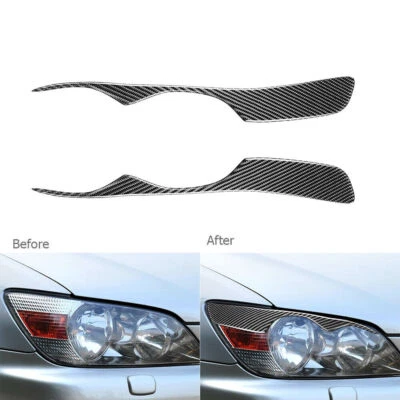 Carbon Fiber Headlight Eyelid Eyebrow Cover For Lexus IS200 IS300 Altezza 98-05 — 第 1/4 张图片
