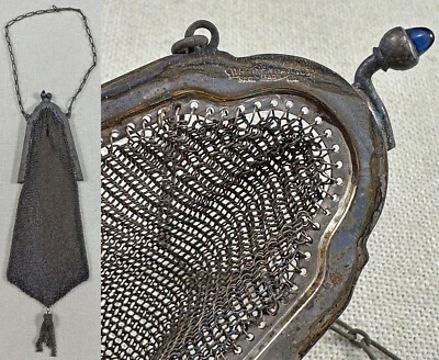 Vintage Whiting & Davis Silver Soldered Mesh Metal Bag Art Deco Flapper Purse - Image 1 of 3