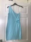 NEWLOOK NEW BODYCON TURQUOISE 1 SHOULDER SHORT DRESS SIZE 14