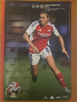 Arsenal v Manchester City Programme Teamsheet FA Women's Super Lge 22nd Sept 24 - Image 1 of 4