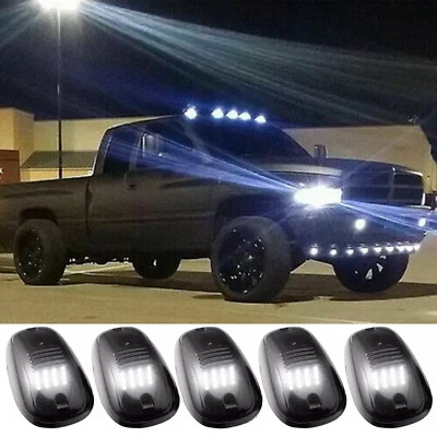 Kit de lentes fumê LED branco luz de corrida cabine teto Dodge RAM 1500 2500 3500 - Imagem 1 de 4