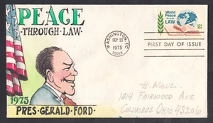 US Stamp #1571 Peace Through Law on Herman Maul Handpainted First Day Cover VF - Picture 1 of 1
