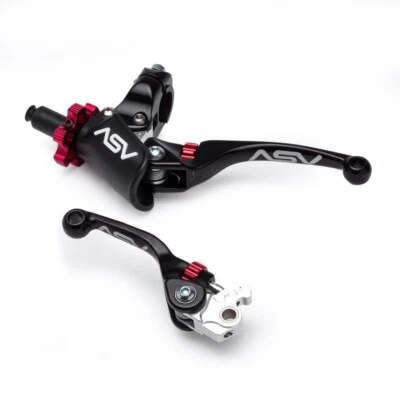 ASV F4 Lever Set PRO PACK Black Kawasaki KX65 2000-24 KX85 2001-24 KX100 2000-21 — 第 1/4 张图片