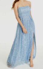 Jump Apparel Womens Blue Lace Glitter Formal Dress Gown Juniors 3/4 BHFO 9734