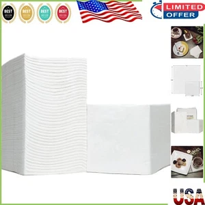Bulk 500-Piece 3-Ply White Napkins - Perfect for Dessert and Beverage Service - Picture 1 of 10