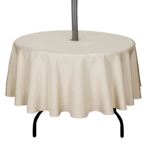 Outdoor and Indoor 60Inch round Tablecloth with Umbrella Hole and Zip - Picture 1 of 7