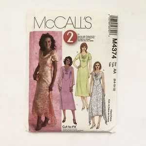 New McCalls M4374 Misses 2 Hour Dress Handkerchief Hem Sewing Pattern AA 6-12 - Picture 1 of 7