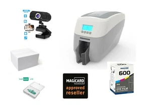 Magicard 600 Plastik ID Karten Druckersystem INC Software, Karten, Farbband, Webcam - Bild 1 von 2