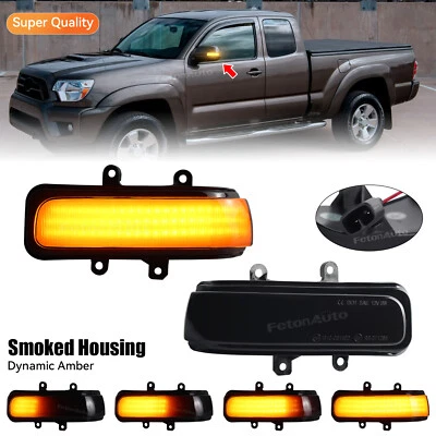 Luces dinámicas de señal de giro de espejo lateral LED para Toyota Tacoma RAV4 Sienna 4Runner Foto 1 de 4