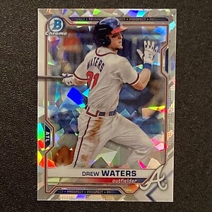 2021 Bowman Chrome Atomic Refractor #BCP-81 Drew Waters Rookie Prospect Card RC