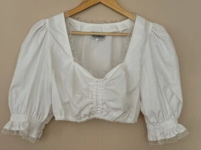Gamsbock Dirndlbluse Trachtenbluse mit Strass Gr. 38 - Wie Neu - Top Zustand - Bild 1 von 4