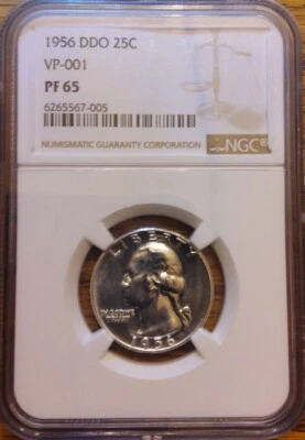 1956 DDO 25C, VP-001, PF65 Silver Quarter  - Image 1 of 4