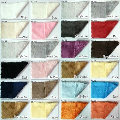 SOFT MINK LAMBY DOUBLE SIDED FAUX FUR PLUSH TERRY SOLID CUDDLY BABY FABRIC 58"w - Image 1 of 4