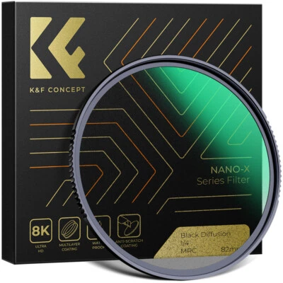K&F Concept Black-Mist Soft Diffusion Filter 1/8 1/4 Ultra Slim 37-82mm Nano K/X - Image 1 of 4
